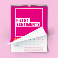 Colourful Pink 2026 Filthy Sentiments Wall Calendar